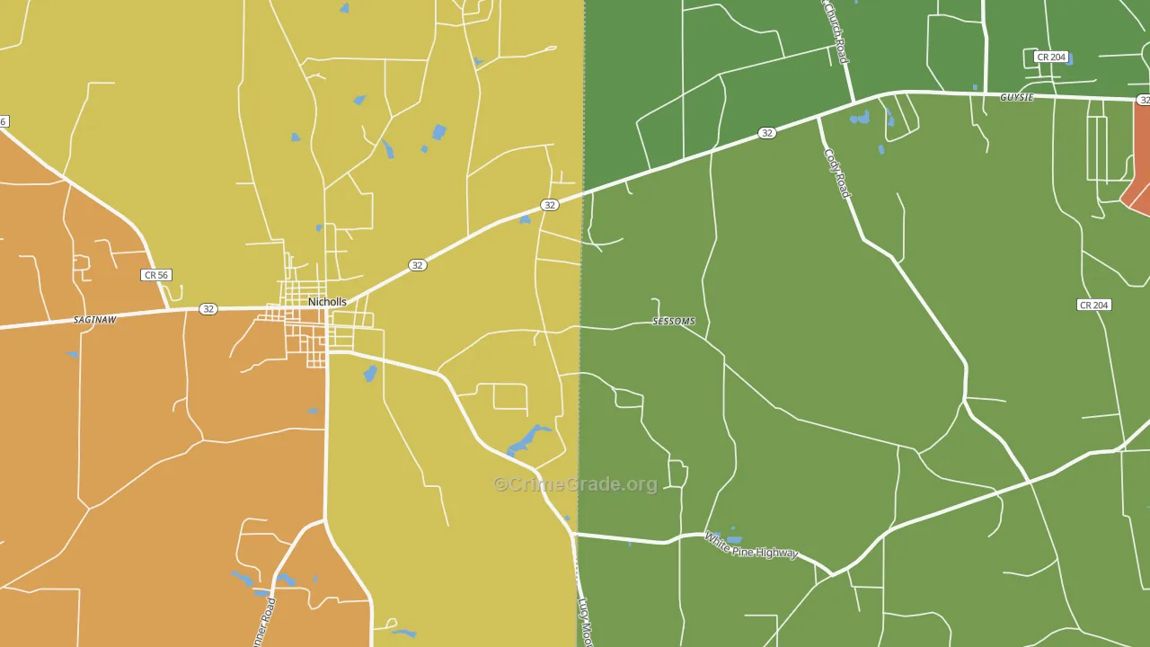 Sessoms, GA Map of Vandalism Rates