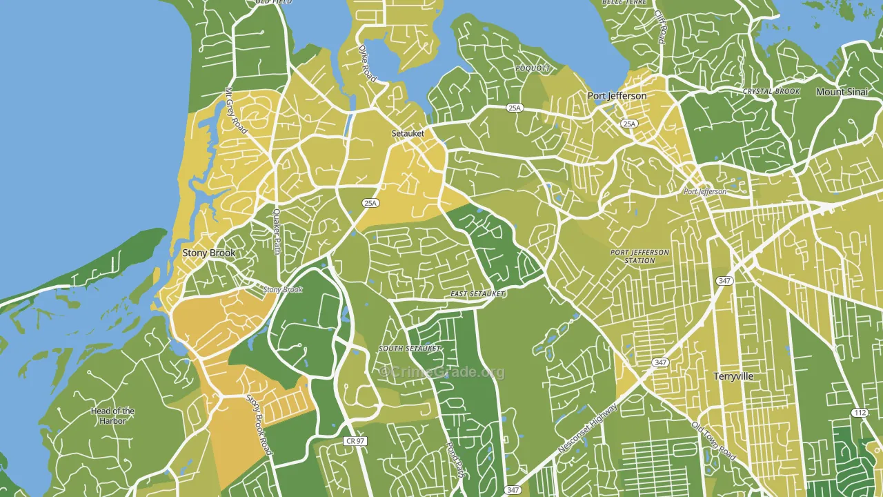 Setauket-East Setauket, NY Map of Vandalism Rates