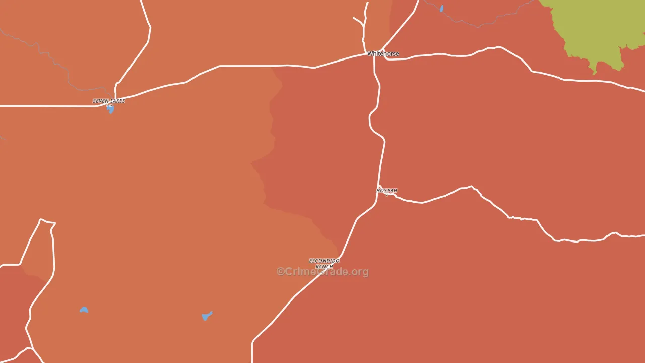 Seven Lakes, NM Map of Vandalism Rates