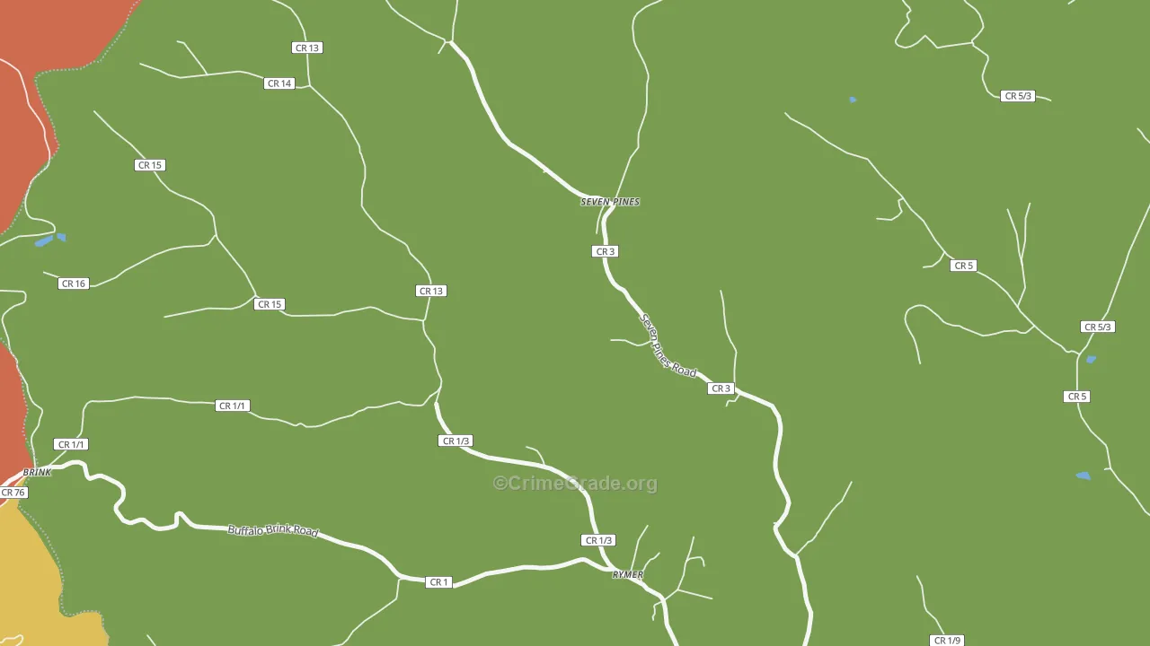 Seven Pines, WV Map of Vandalism Rates