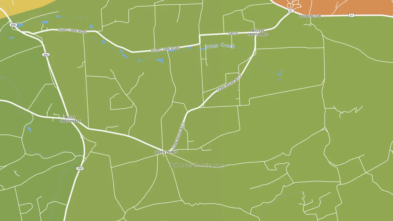 Seven Points, PA Map of Vandalism Rates