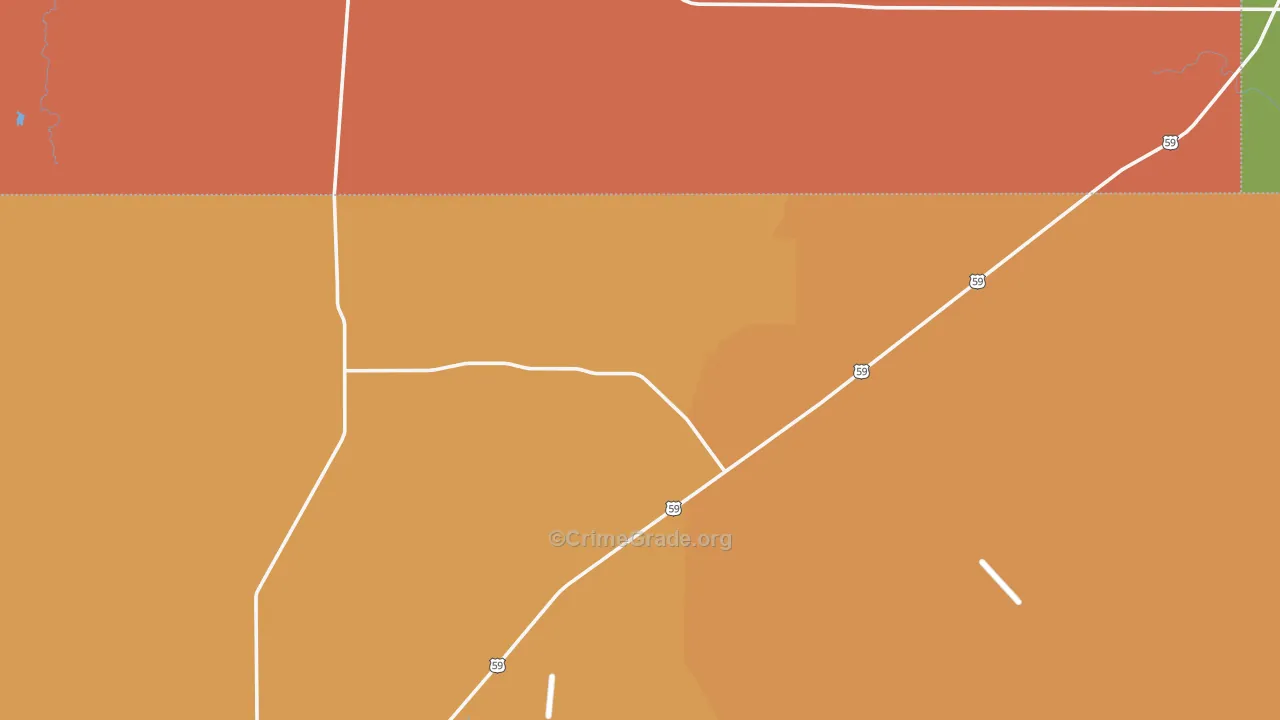 Seven Sisters, TX Map of Vandalism Rates
