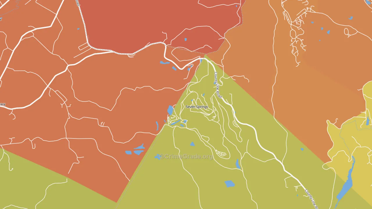 Seven Springs, PA Map of Vandalism Rates