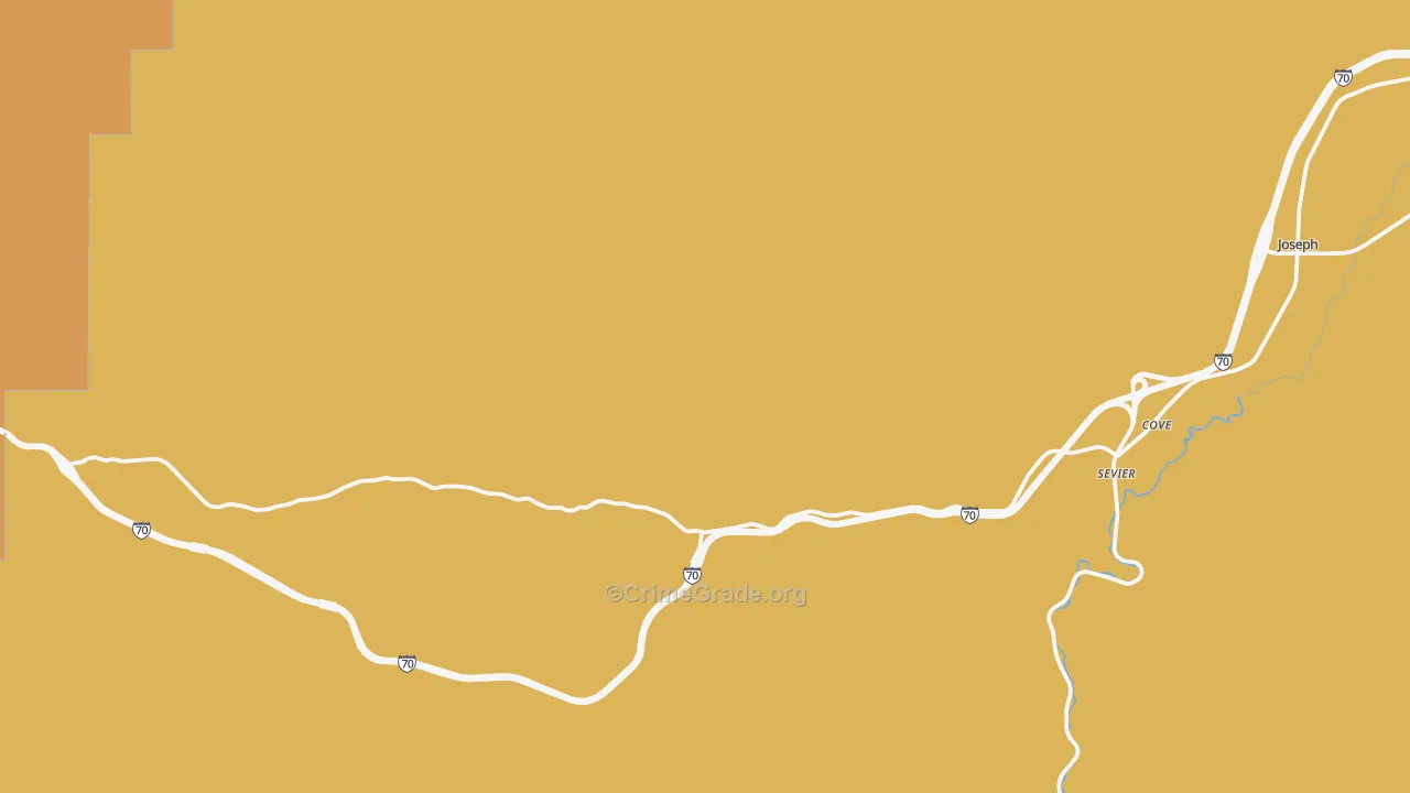 Sevier, UT Map of Vandalism Rates