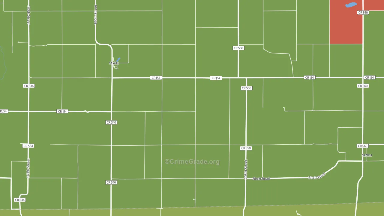 Sewal, IA Map of Vandalism Rates