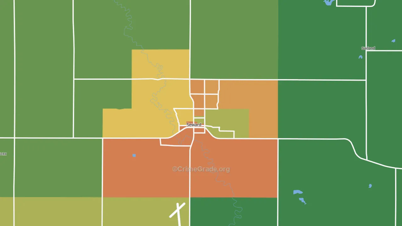 Seward, NE Map of Vandalism Rates