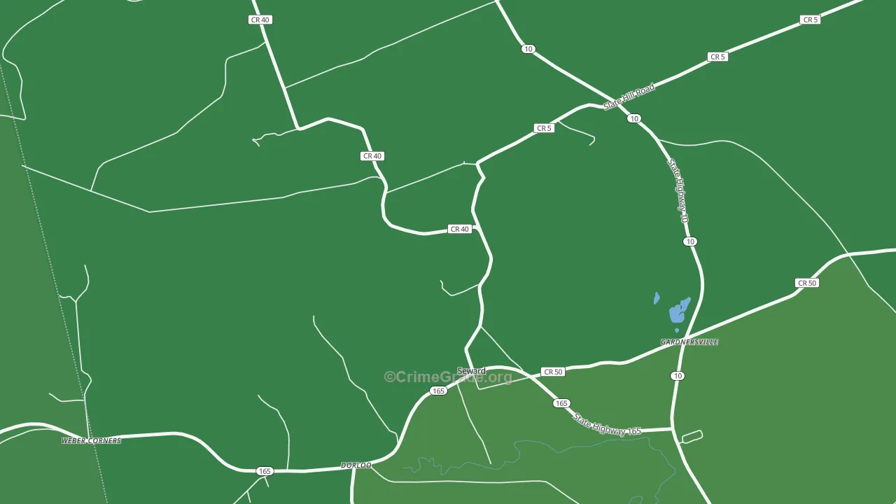 Seward, NY Map of Vandalism Rates