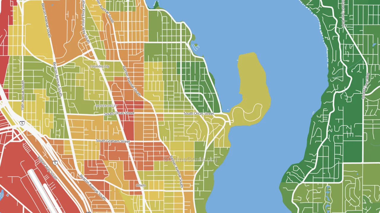 Seward Park, Seattle, WA Map of Vandalism Rates