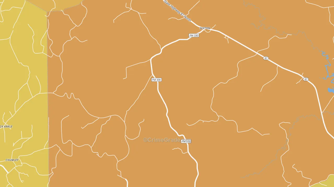 Sexton, TX Map of Vandalism Rates