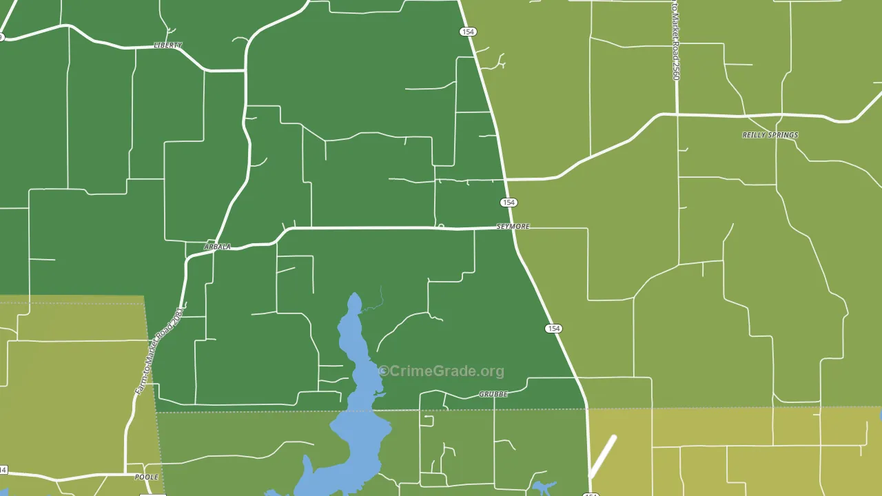 Seymore, TX Map of Vandalism Rates