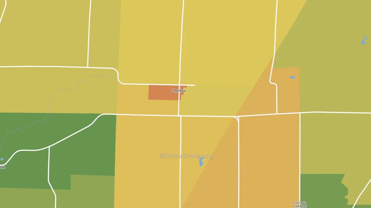 Seymour, WI Map of Vandalism Rates