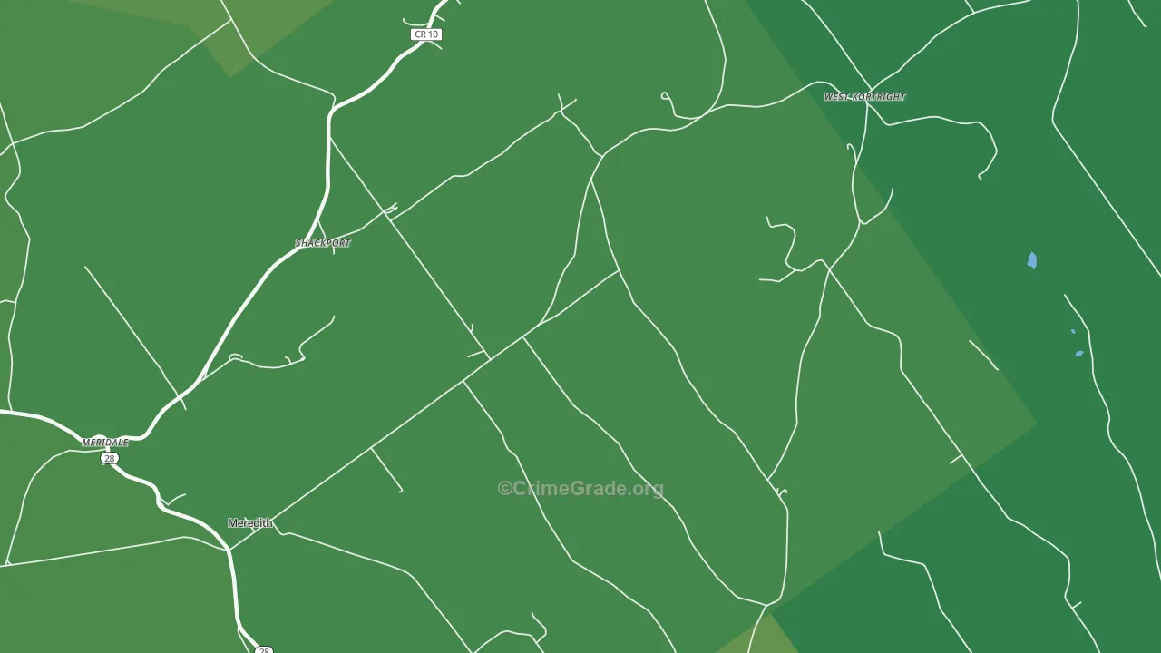 Shackport, NY Map of Vandalism Rates