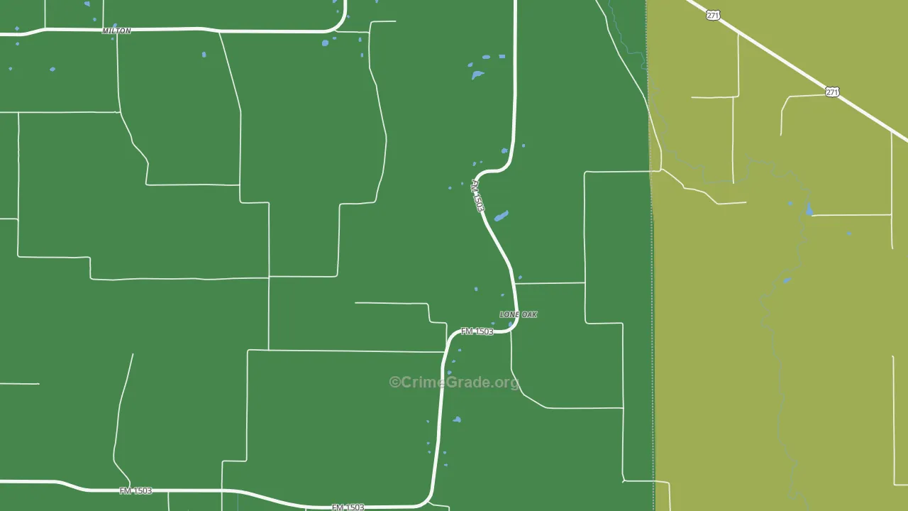 Shadowland, TX Map of Vandalism Rates