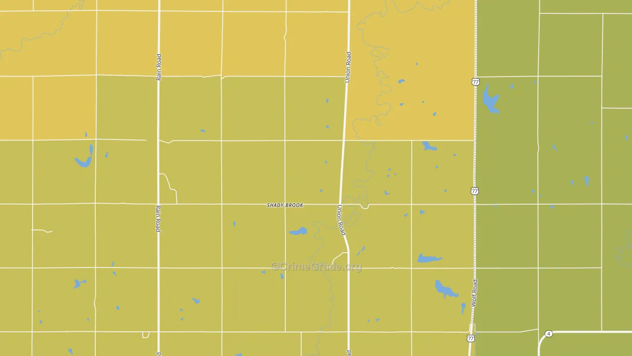 Shady Brook, KS Map of Vandalism Rates