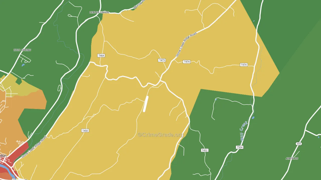 Shaffersville, PA Map of Vandalism Rates