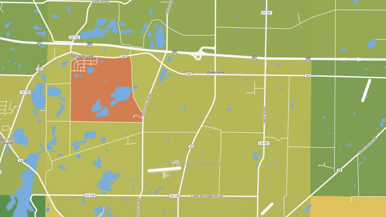 Shalersville, OH Map of Vandalism Rates
