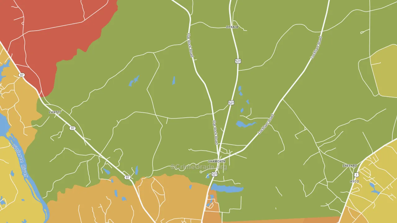Shamokin, SC Map of Vandalism Rates