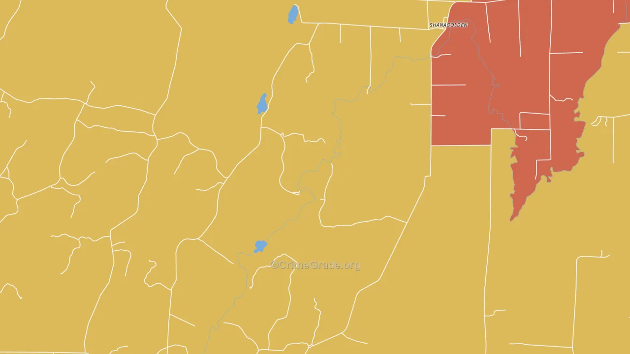 Shanagolden, WI Map of Vandalism Rates