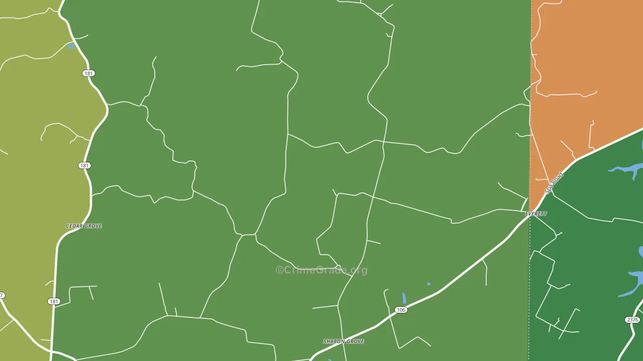Sharon Grove, KY Map of Vandalism Rates