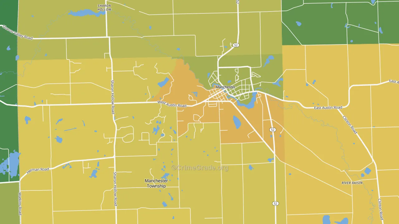 Sharon Hollow, MI Map of Vandalism Rates