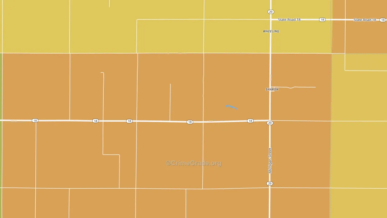Sharon, IN Map of Vandalism Rates
