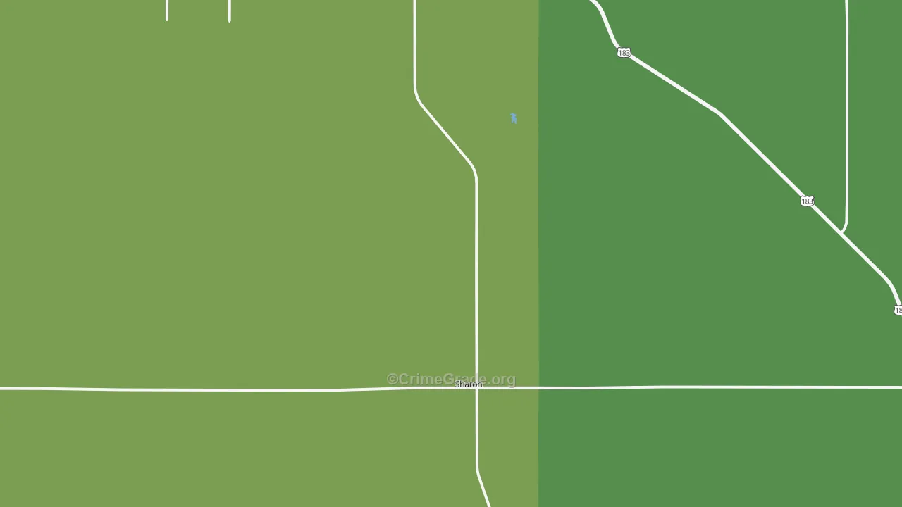 Sharon, OK Map of Vandalism Rates