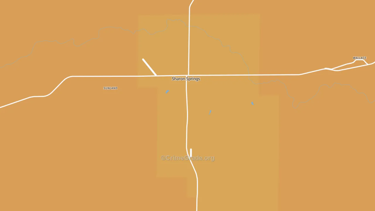 Sharon Springs, KS Map of Vandalism Rates