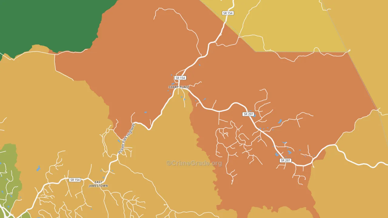 Sharp Place, TN Map of Vandalism Rates