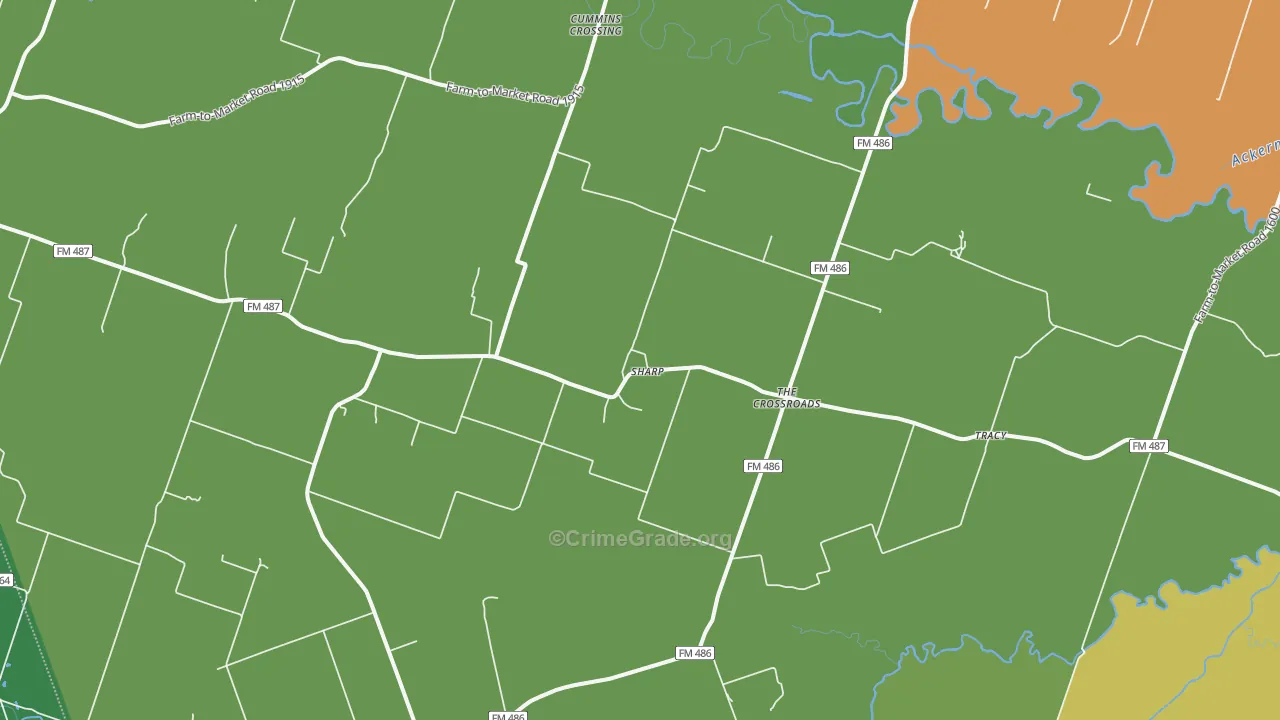 Sharp, TX Map of Vandalism Rates
