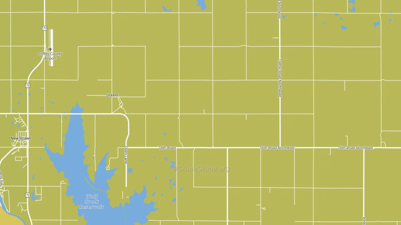 Sharpe, KS Map of Vandalism Rates