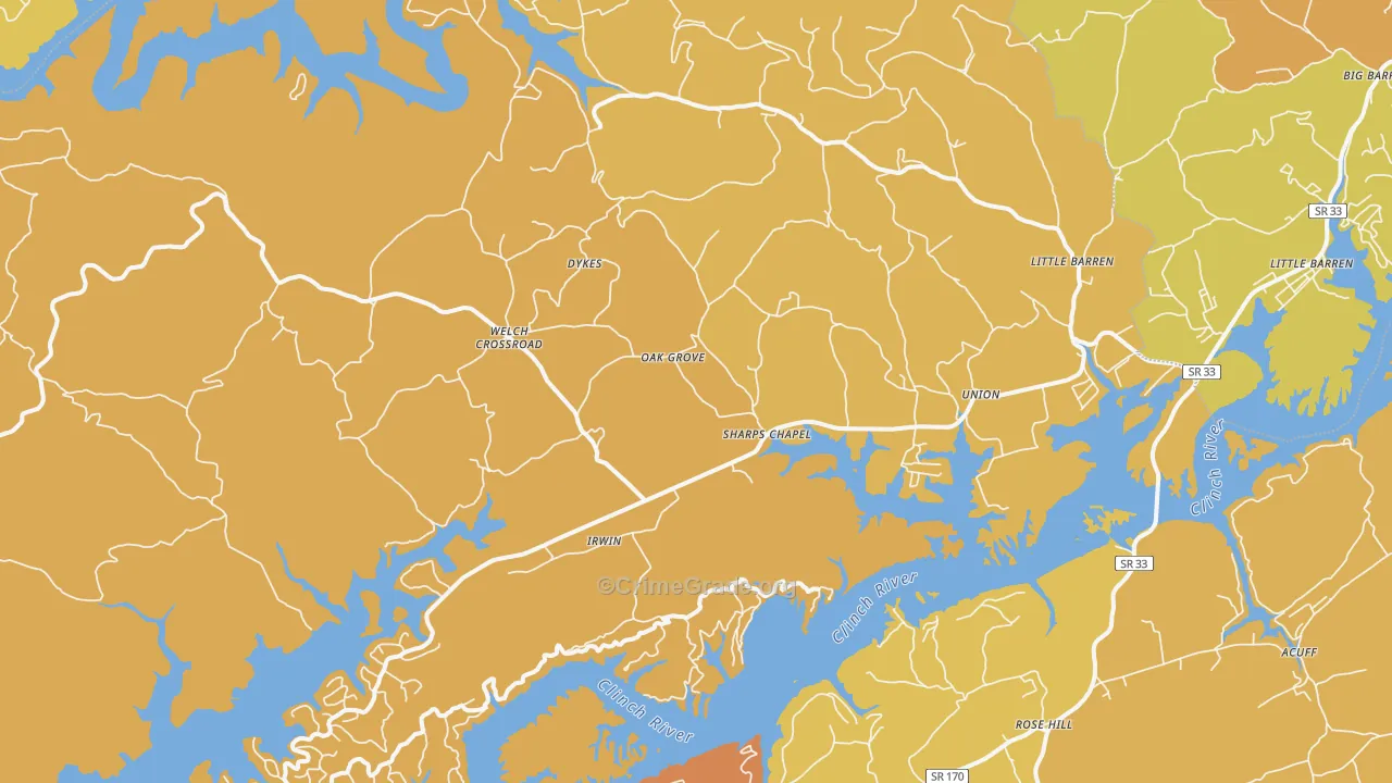 Sharps Chapel, TN Map of Vandalism Rates