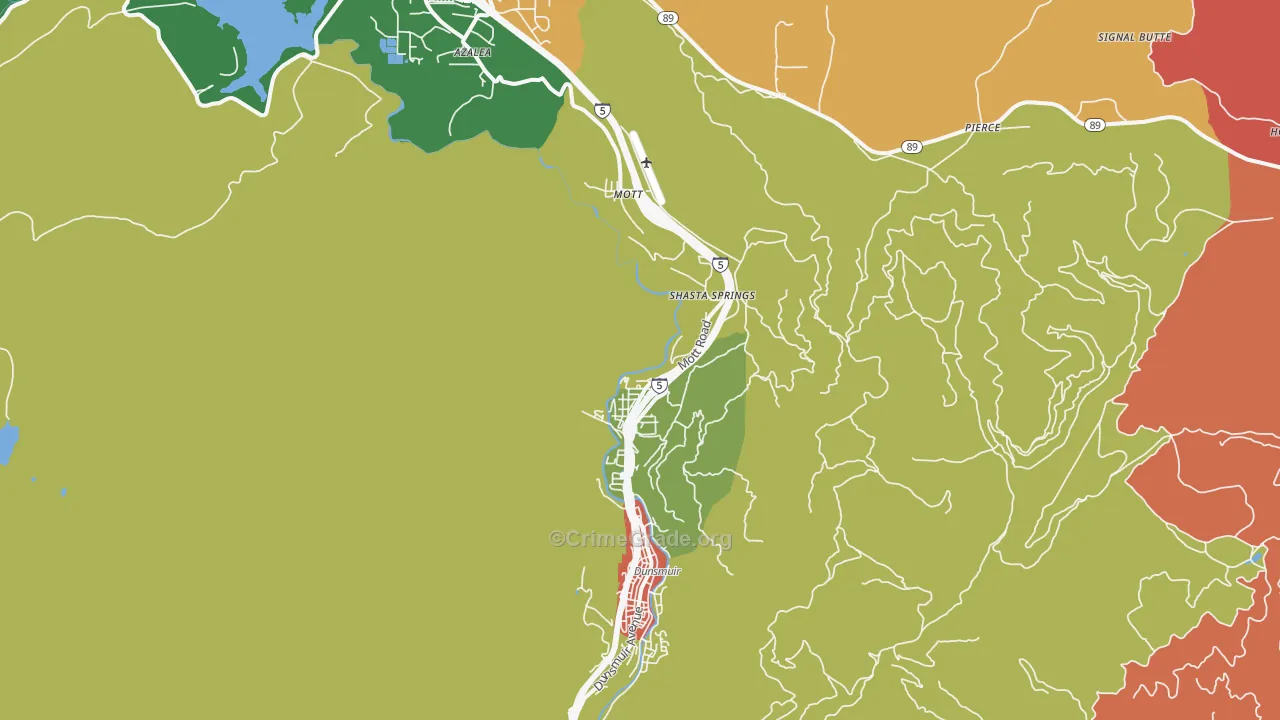 Shasta Retreat, CA Map of Vandalism Rates