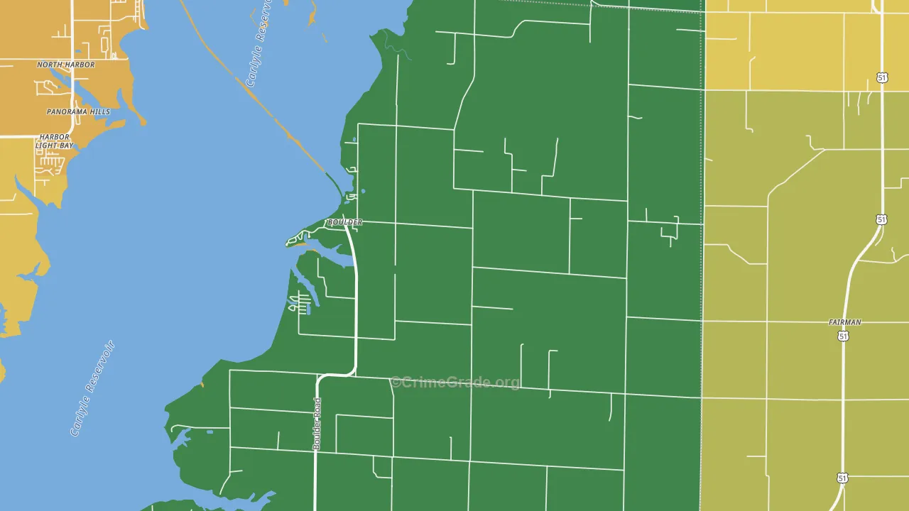 Shattuc, IL Map of Vandalism Rates