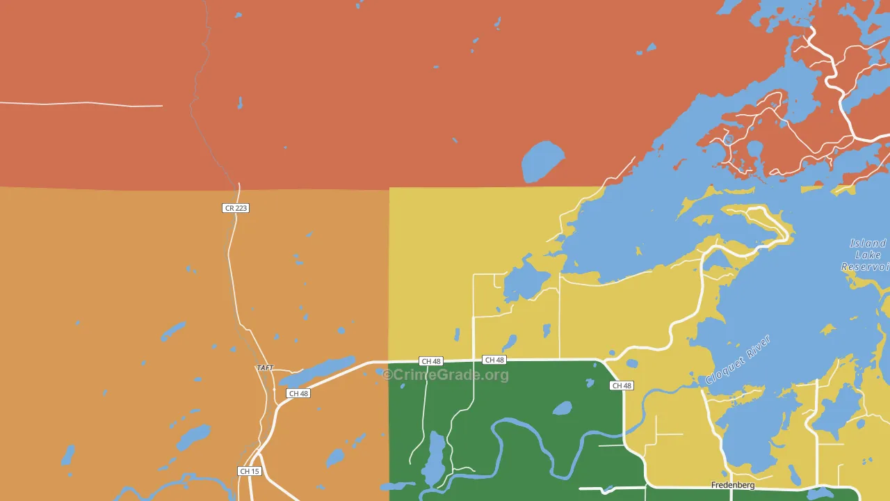 Shaw, MN Map of Vandalism Rates