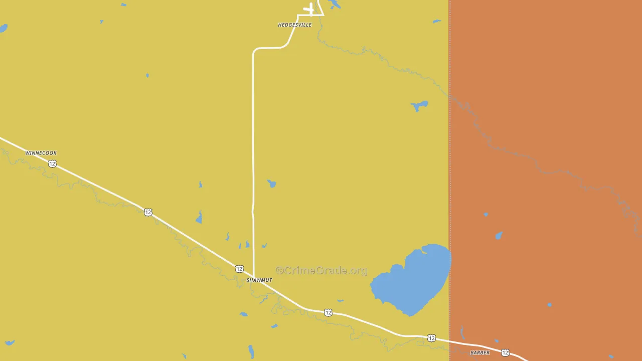 Shawmut, MT Map of Vandalism Rates