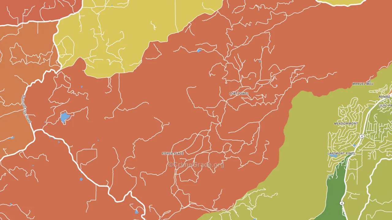 Sheep Ranch, CA Map of Vandalism Rates