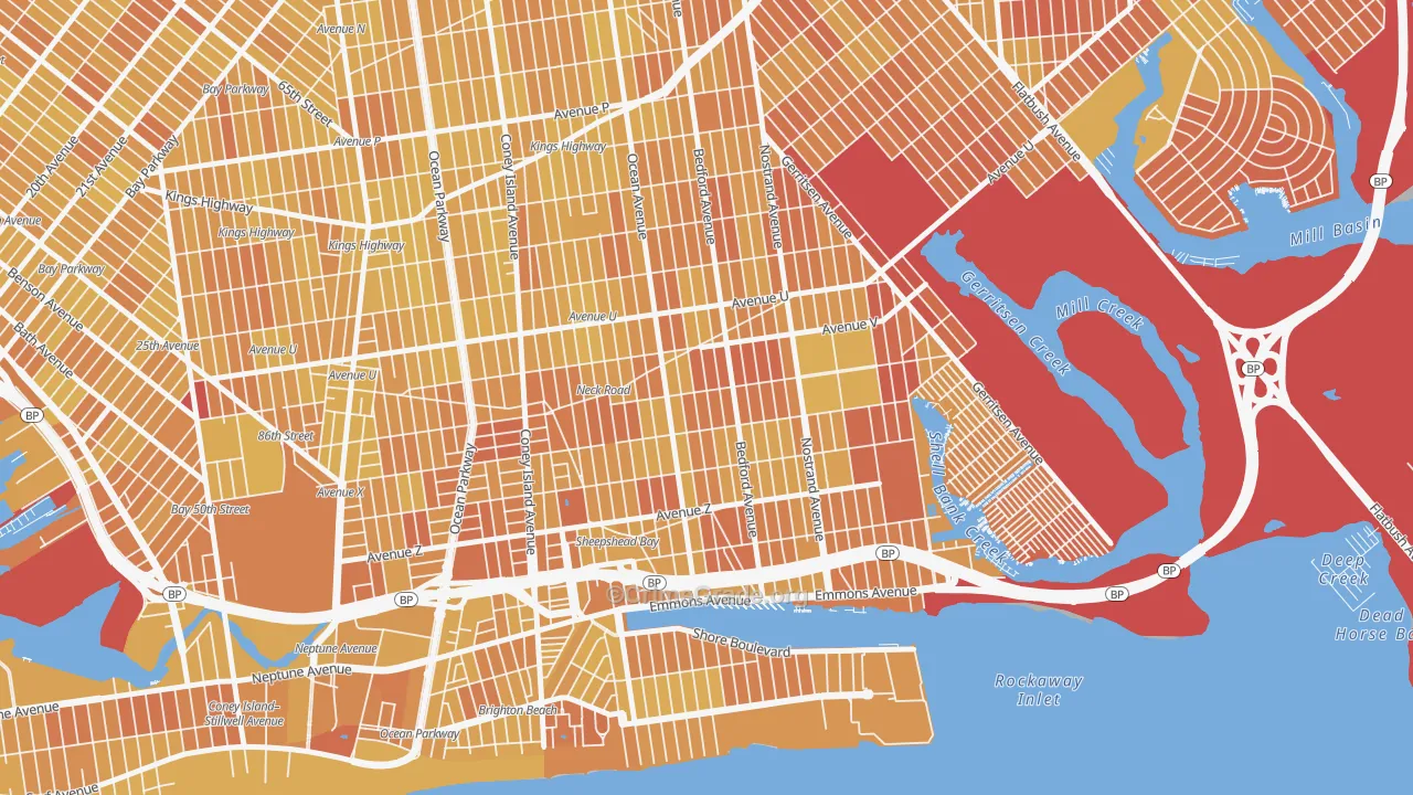 Sheepshead Bay, Brooklyn, NY Map of Vandalism Rates