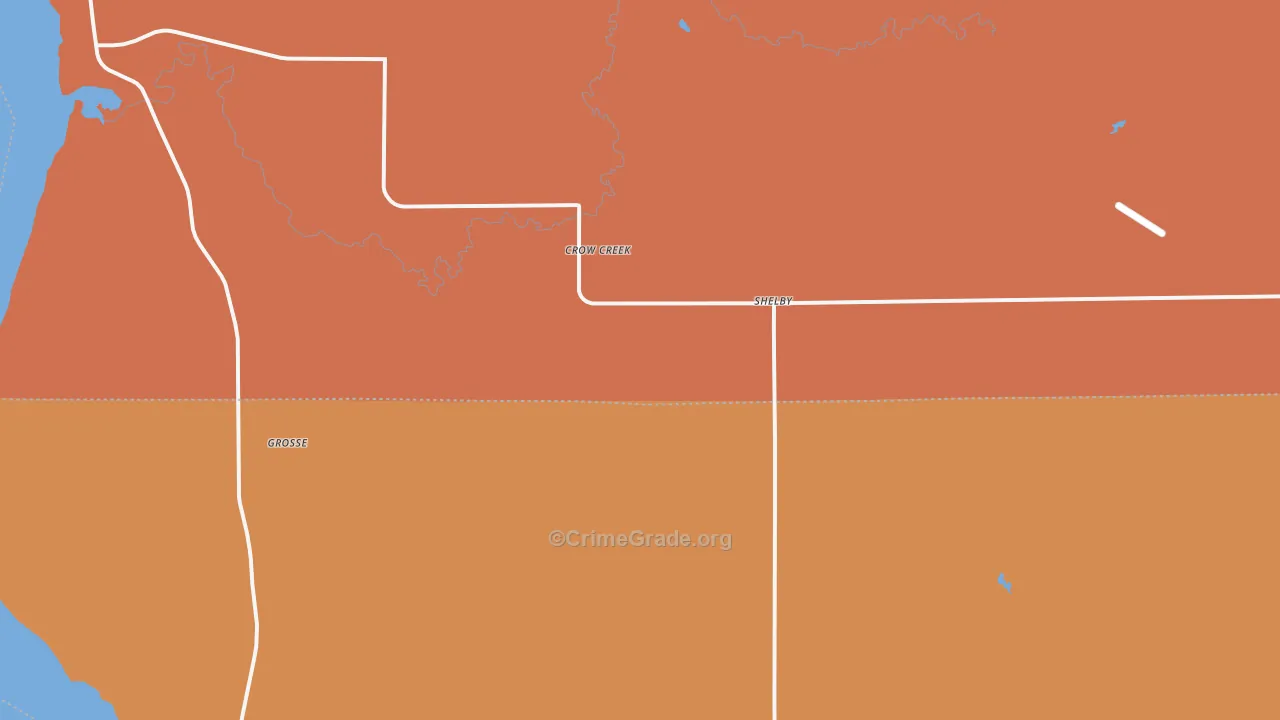 Shelby, SD Map of Vandalism Rates