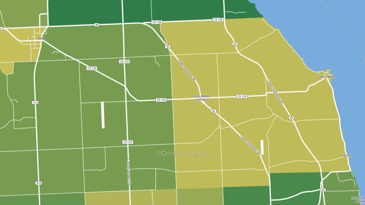 Sheldrake Springs, NY Map of Vandalism Rates