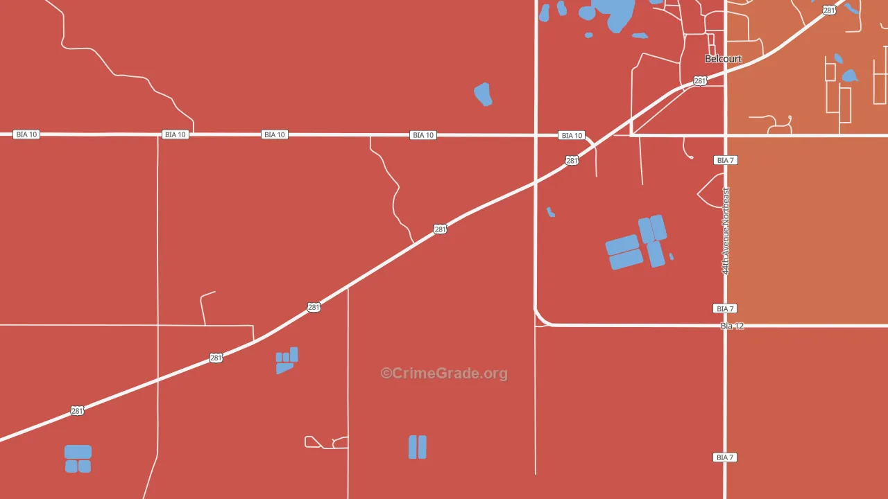 Shell Valley, ND Map of Vandalism Rates