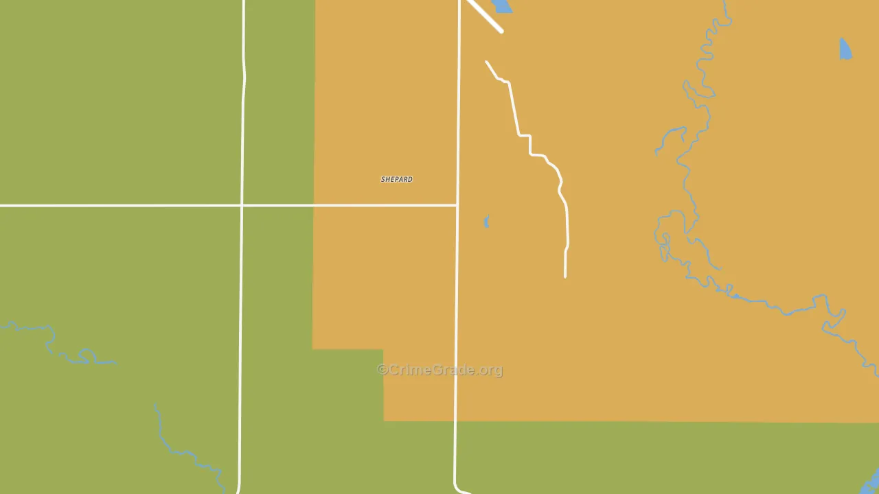 Shepard, ND Map of Vandalism Rates
