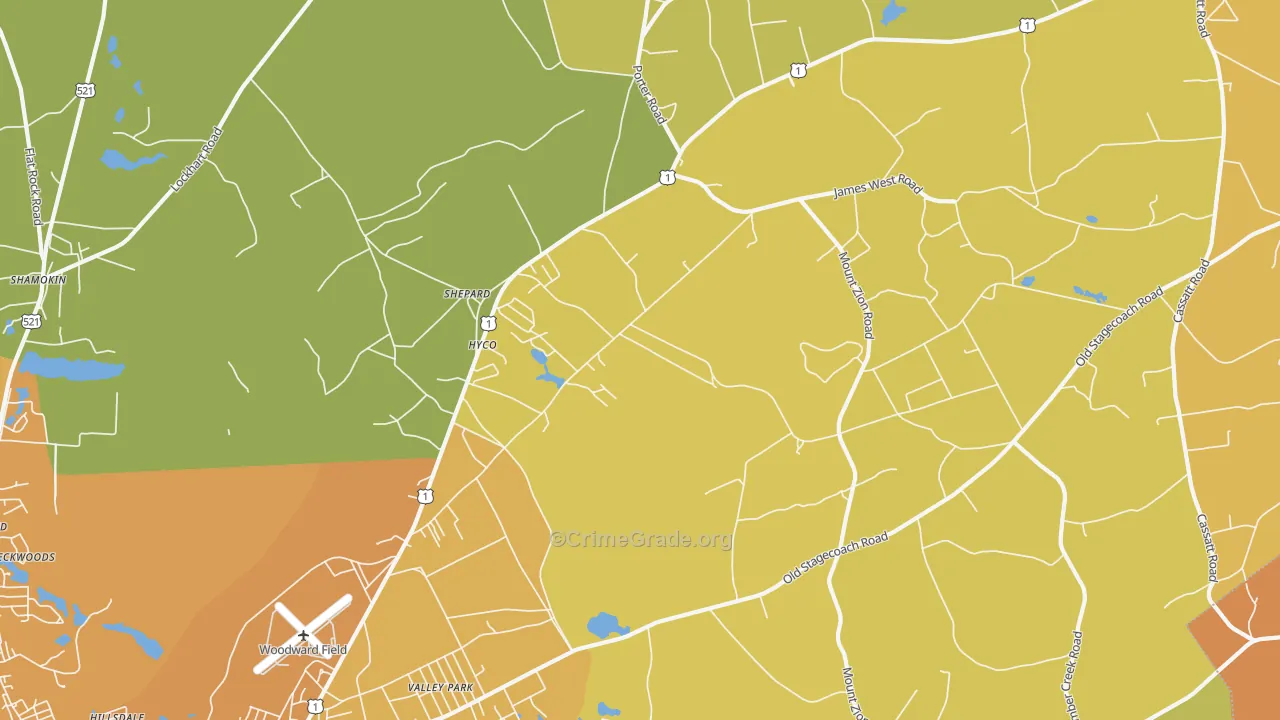Shepard, SC Map of Vandalism Rates