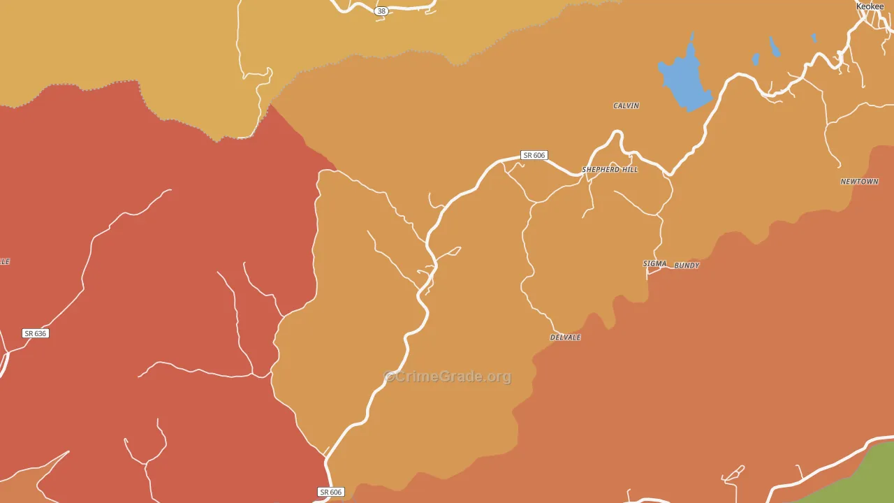Shepherd Hill, VA Map of Vandalism Rates