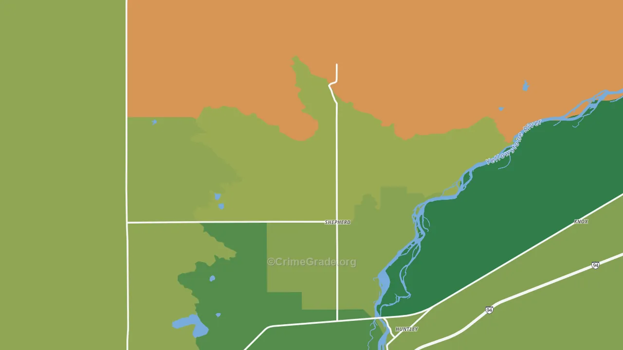 Shepherd, MT Map of Vandalism Rates