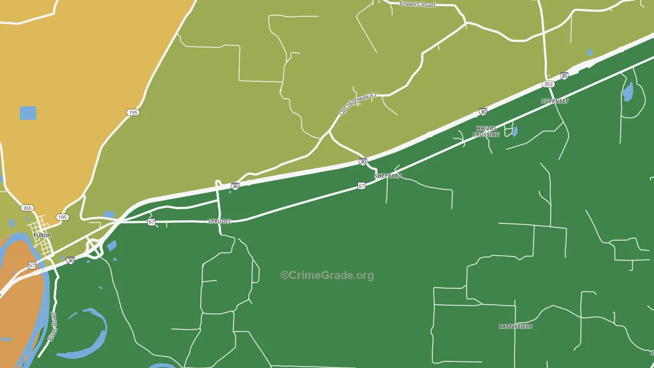 Sheppard, AR Map of Vandalism Rates
