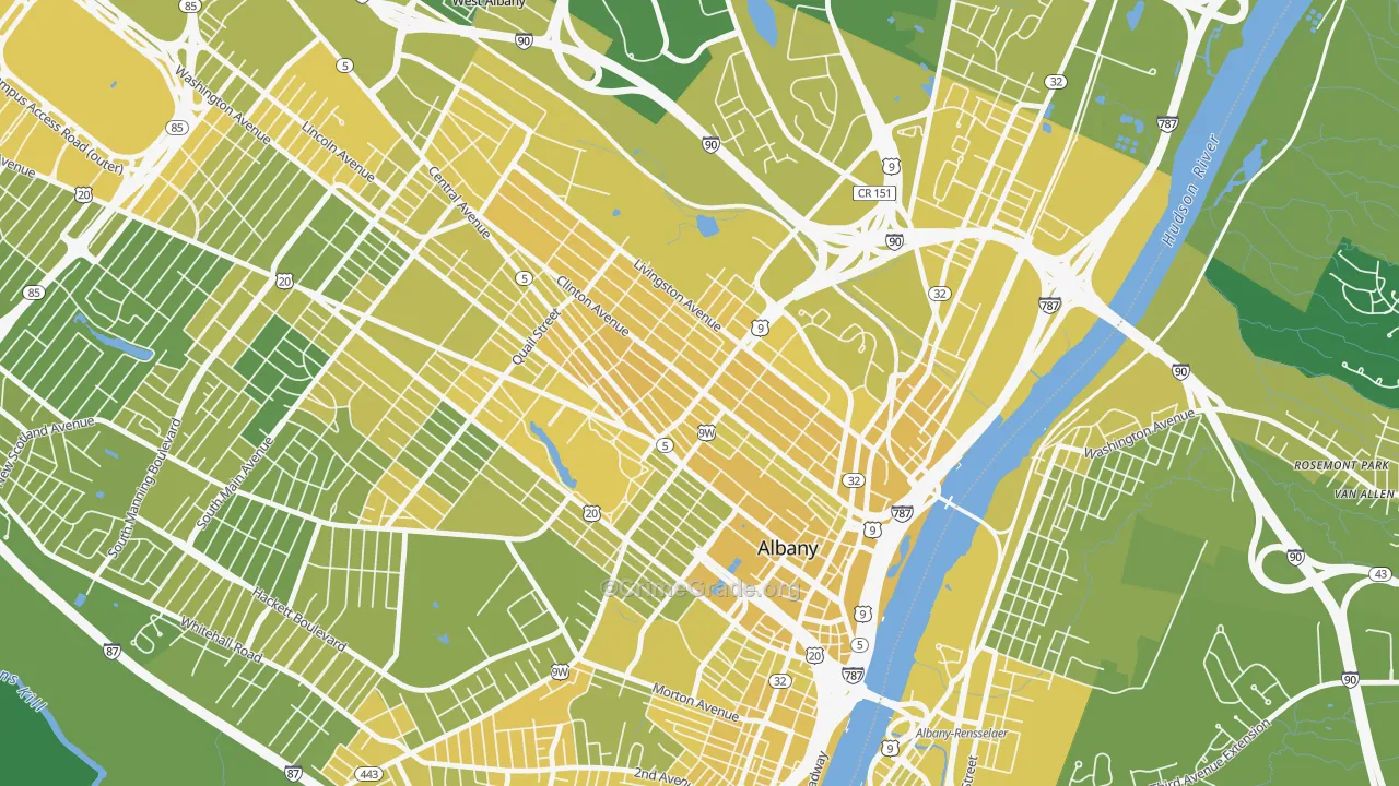 Sheridan Hollow, Albany, NY Map of Vandalism Rates