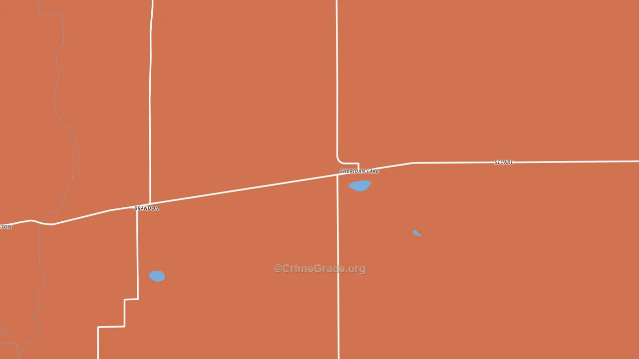 Sheridan Lake, CO Map of Vandalism Rates