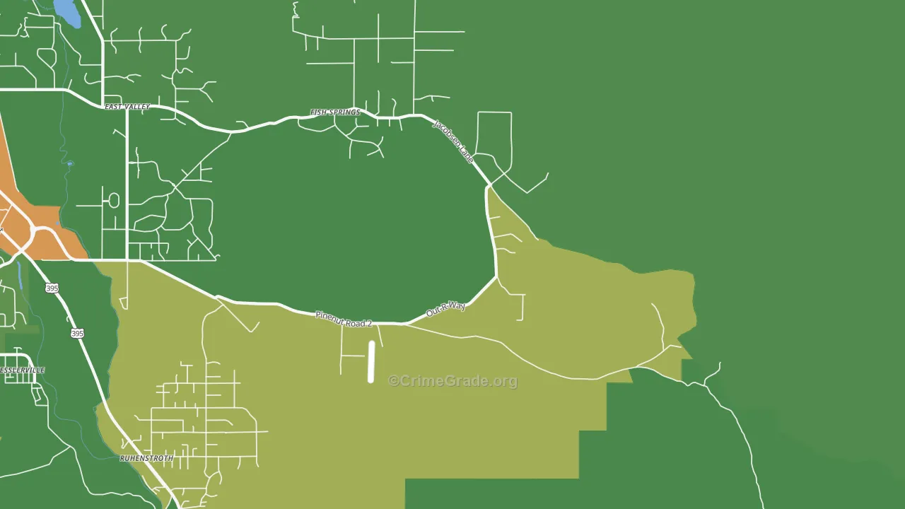Sheridan, NV Map of Vandalism Rates