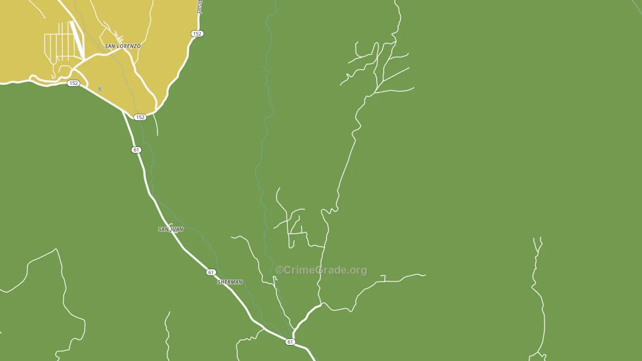 Sherman, NM Map of Vandalism Rates