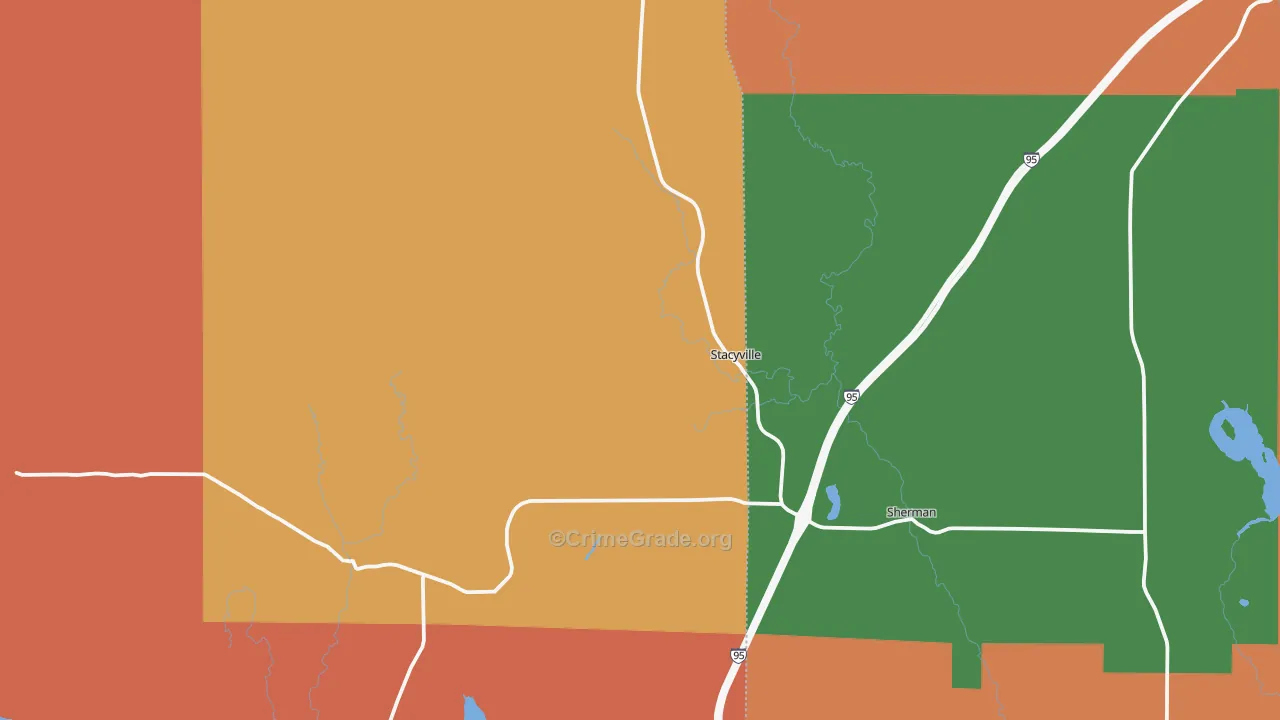 Sherman Station, ME Map of Vandalism Rates